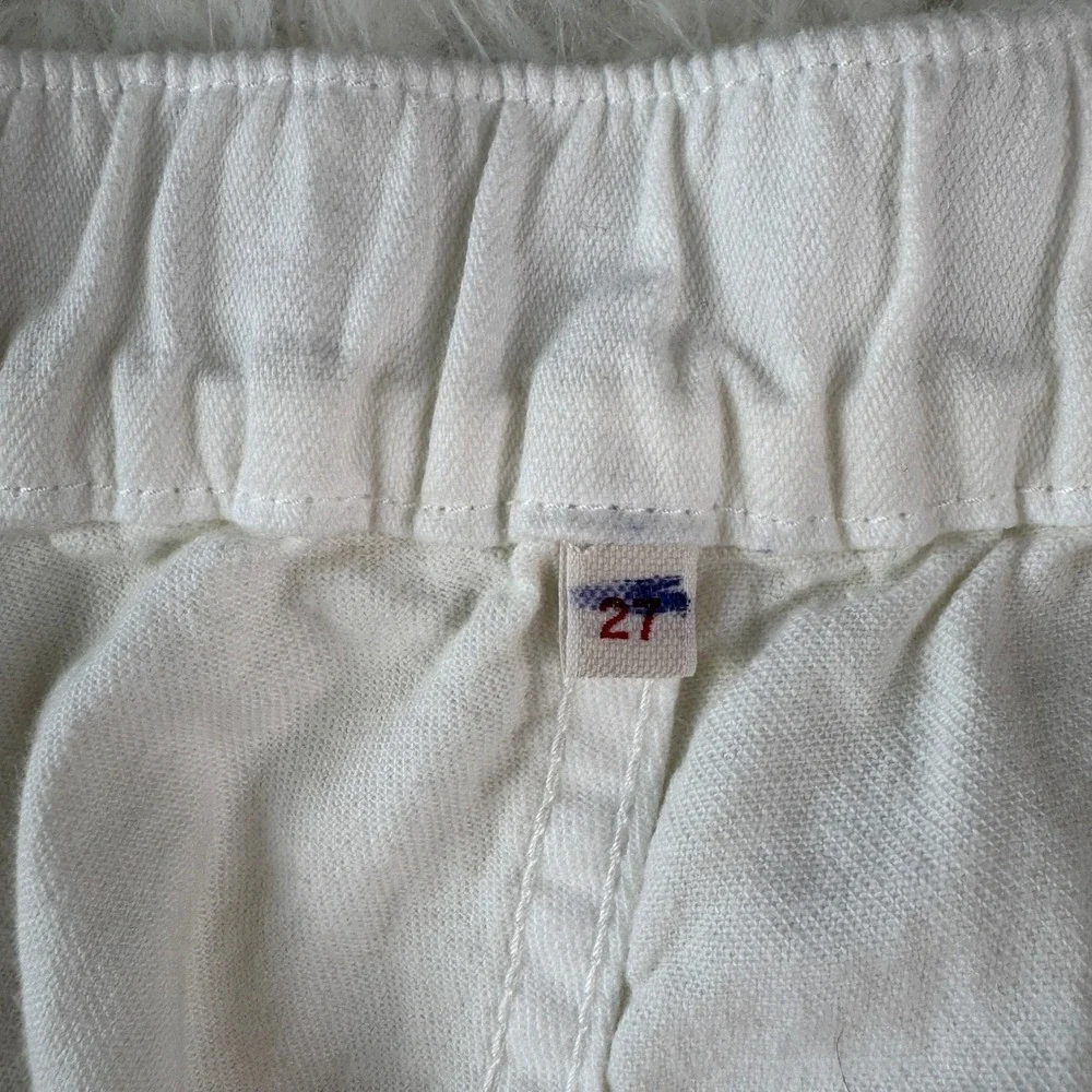 Levis Pleated Tapered Ballon Pants 28 White High Rise Minimalist Coastal Boho‎